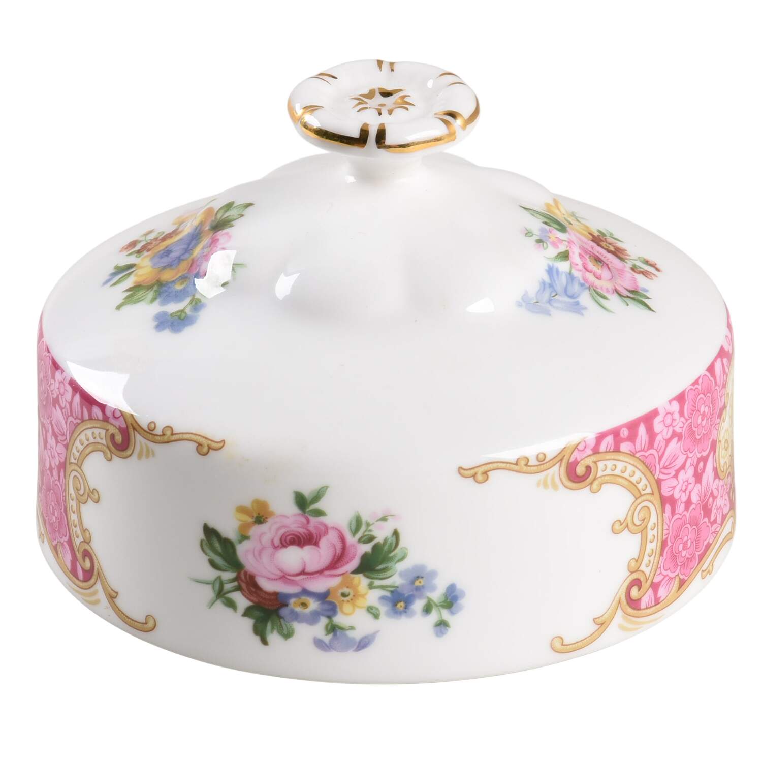 Lady Carlyle Lid for Round Butter (Uses Bread & Butter Plate) by Royal Albert-1