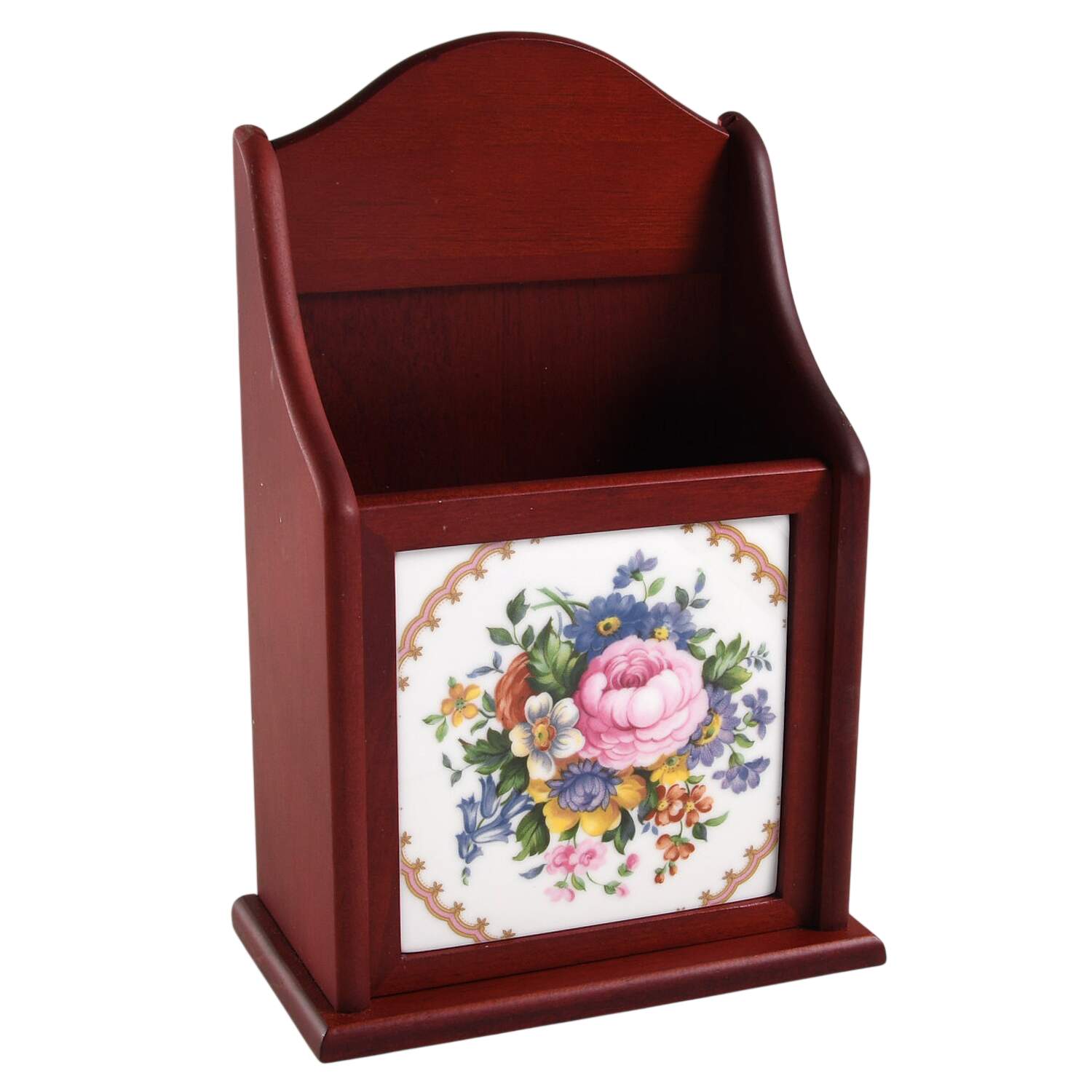 Lady Carlyle 10" Rosewood Letter Holder  HC by Royal Albert-1