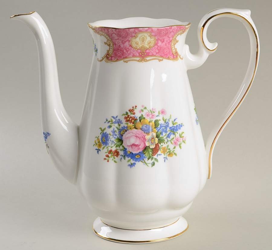 Lady Carlyle Coffee Pot No Lid by Royal Albert-1