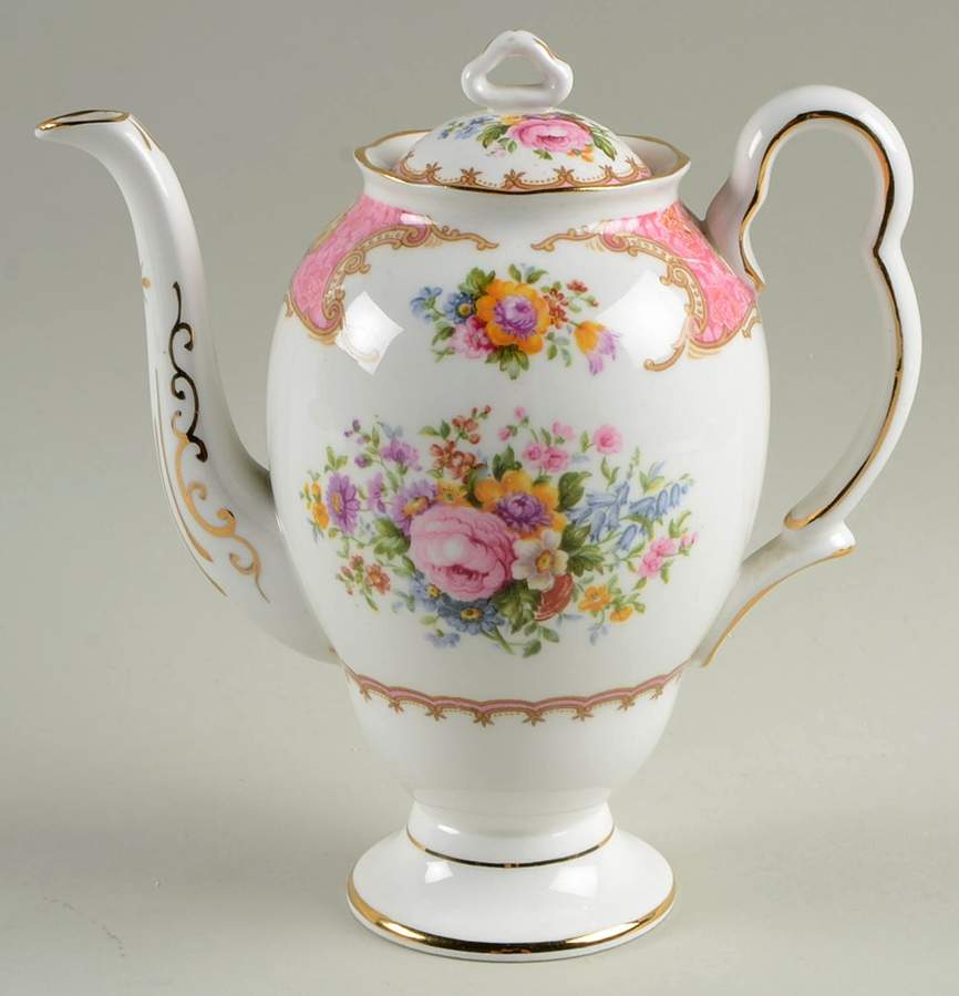 Lady Carlyle Mini Coffee Pot & Lid by Royal Albert-1