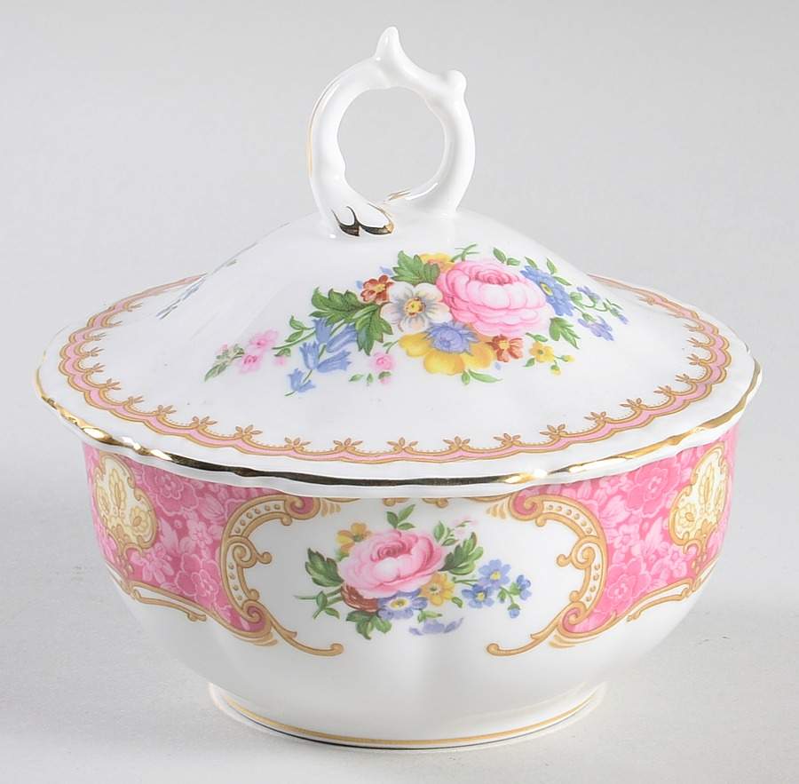 Lady Carlyle Sugar Bowl & Lid by Royal Albert-1