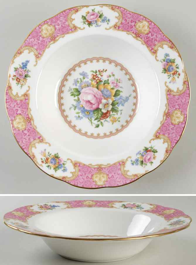 Lady Carlyle Large Rim Soup Bowl by Royal Albert-1