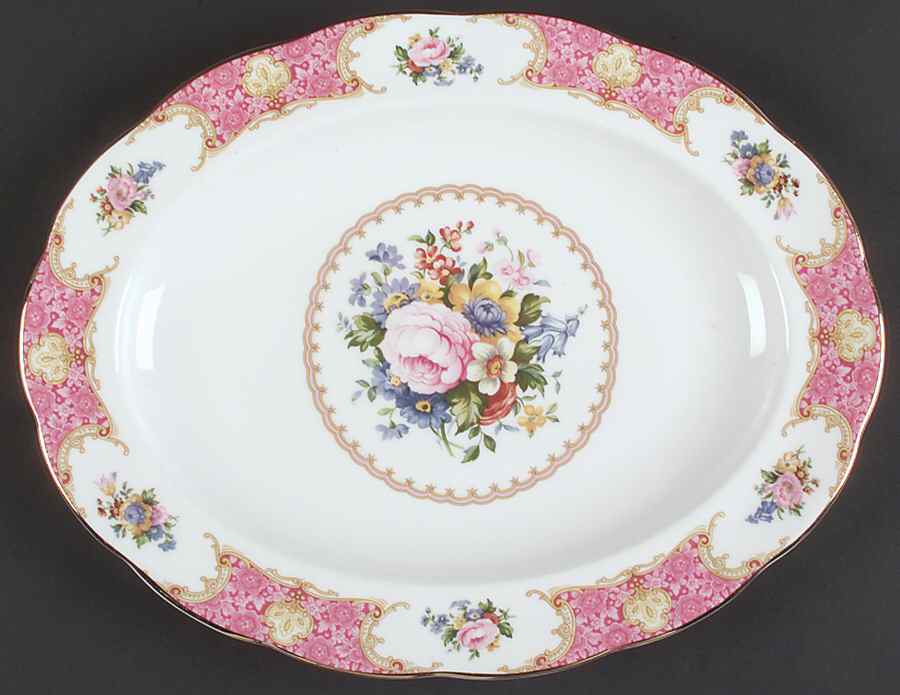 Lady Carlyle 13" Oval Serving Platter by Royal Albert-1