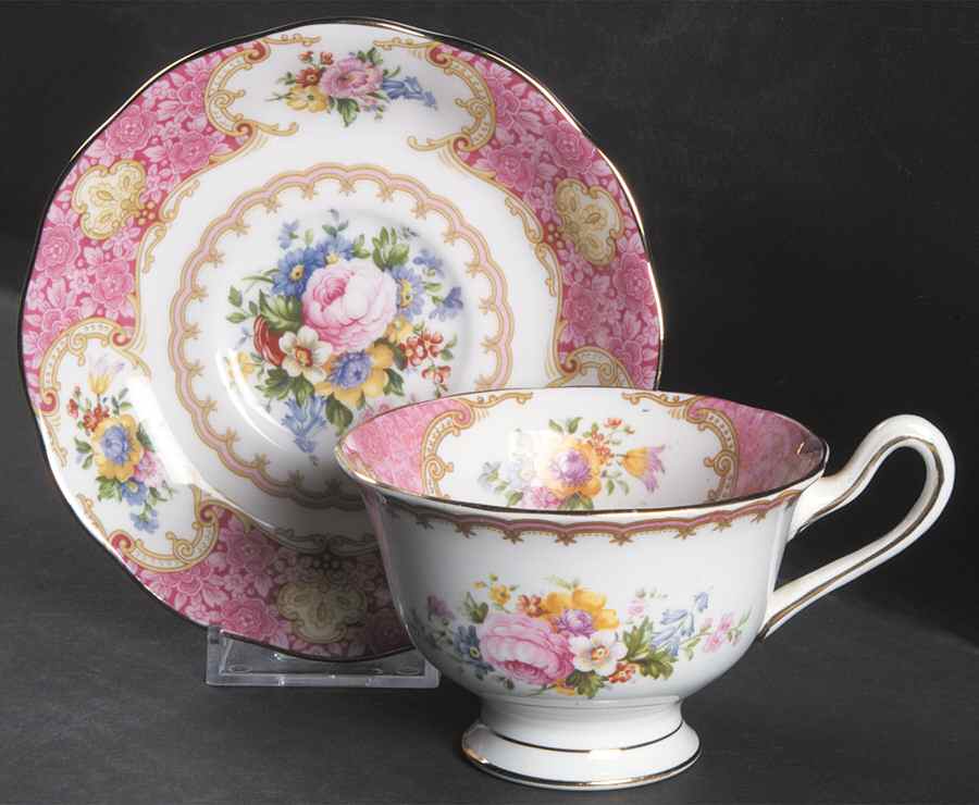 Lady Carlyle Footed Cup & Saucer Set by Royal Albert-1