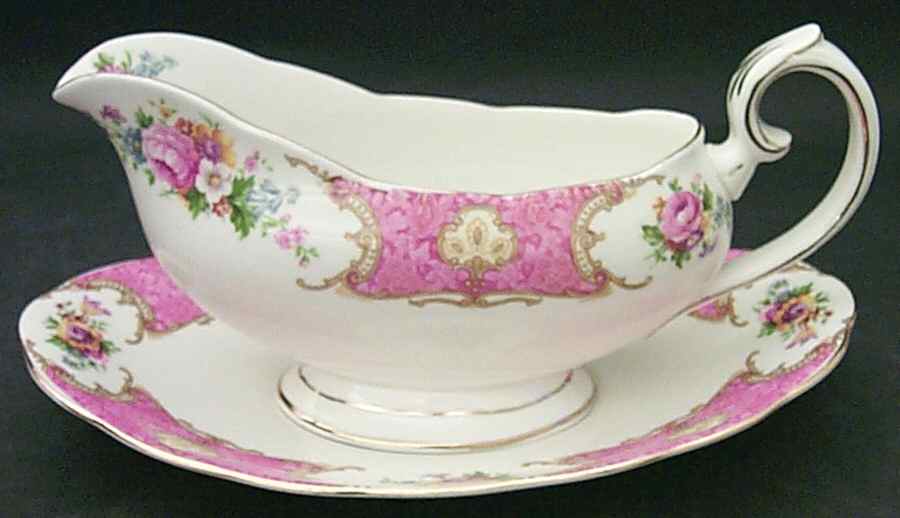 Lady Carlyle Gravy Boat & Underplate by Royal Albert-1