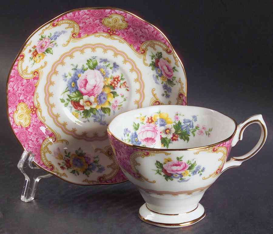 Lady Carlyle Footed Cup & Saucer Set by Royal Albert-1