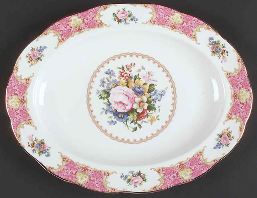 Lady Carlyle 13" Oval Serving Platter by Royal Albert-1