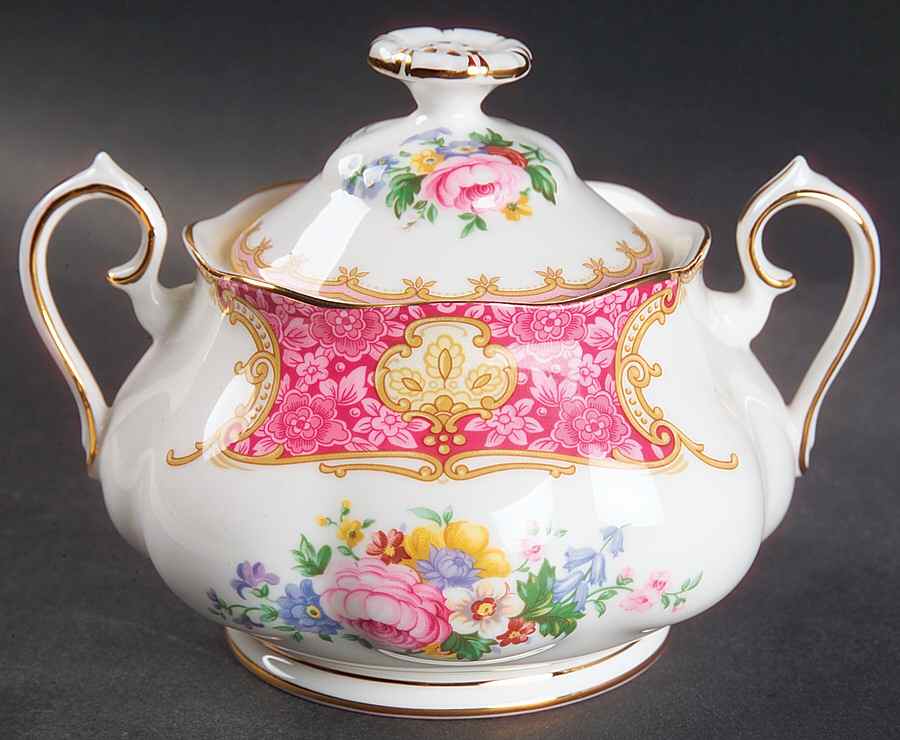 Lady Carlyle Sugar Bowl & Lid by Royal Albert-1