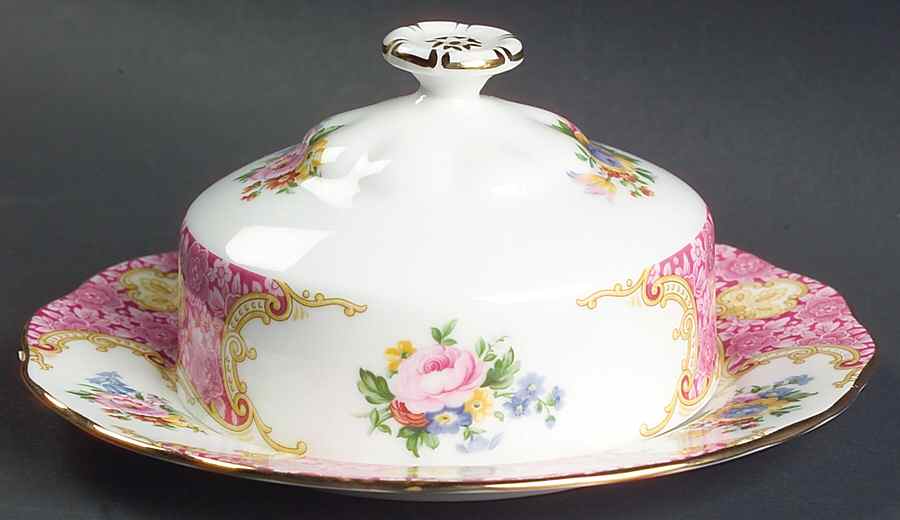 Lady Carlyle Round Covered Butter (Uses Bread & Butter Plate) by Royal Albert-1