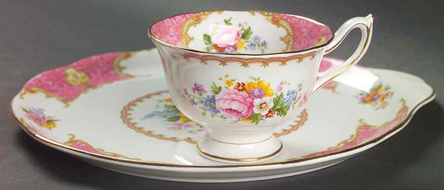 Lady Carlyle Snack Plate & Cup Set by Royal Albert-1
