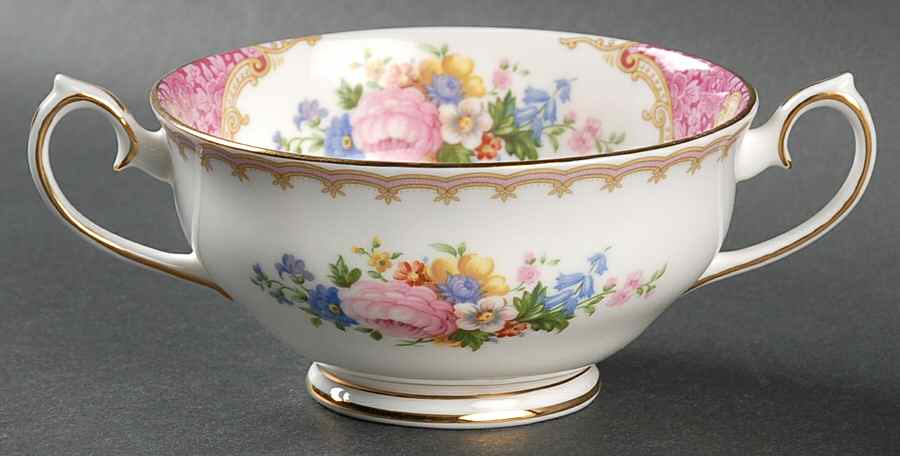 Lady Carlyle Footed Cream Soup Bowl by Royal Albert-1