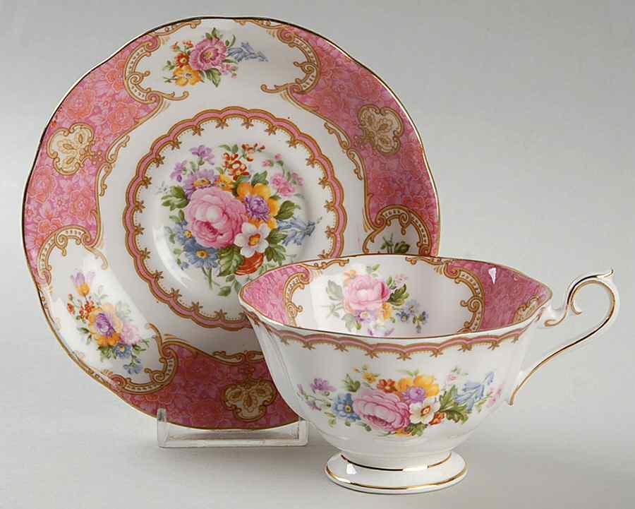 Lady Carlyle Footed Cup & Saucer Set by Royal Albert-1