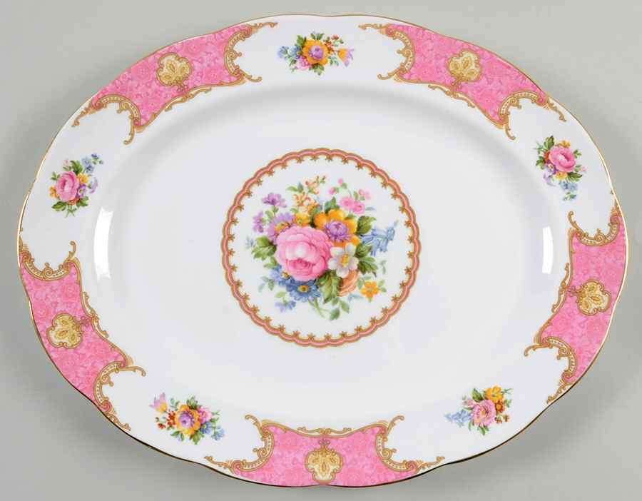 Lady Carlyle 12" Oval Serving Platter by Royal Albert-1
