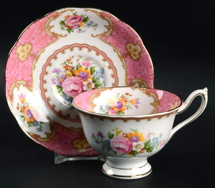 Lady Carlyle Footed Cup & Saucer Set by Royal Albert-1