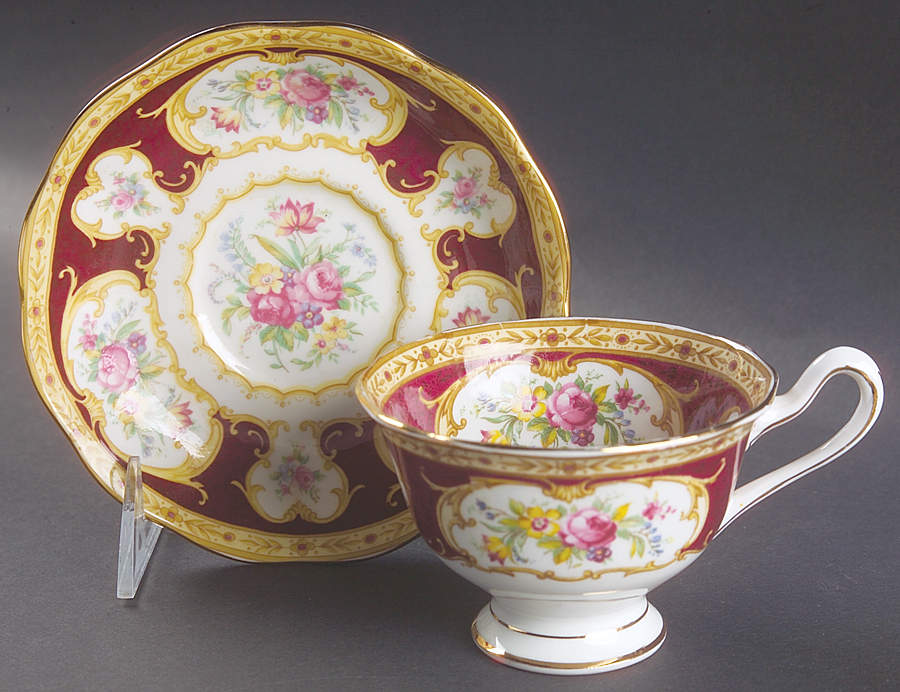 Lady Hamilton Footed Cup & Saucer Set by Royal Albert-1