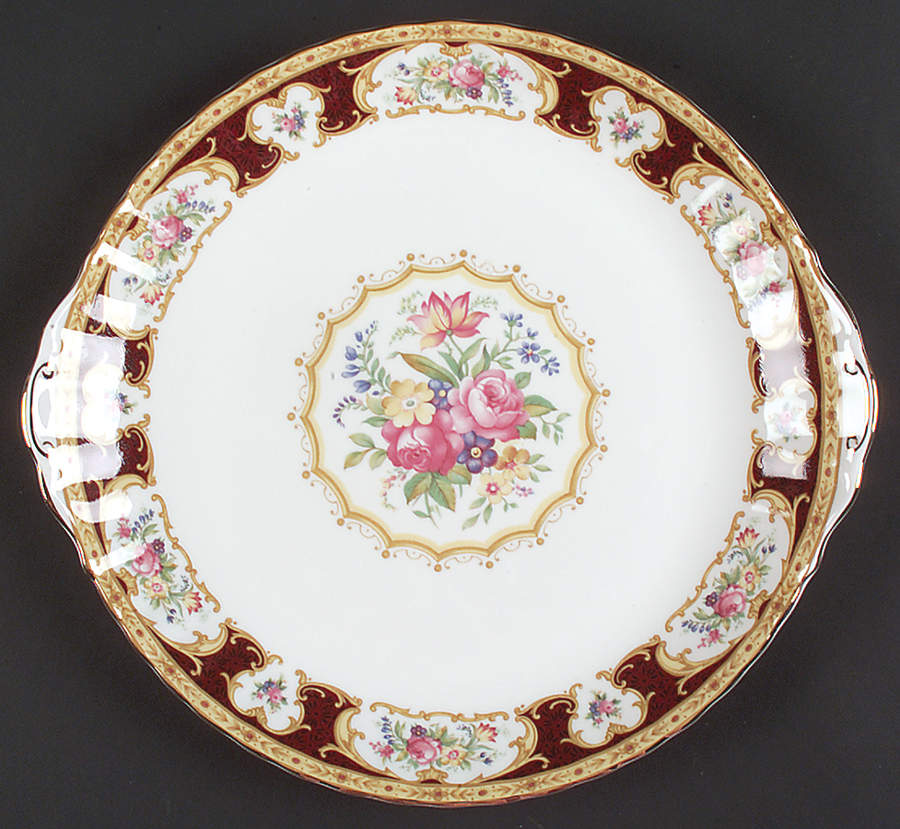 Lady Hamilton Handled Cake Plate by Royal Albert-1