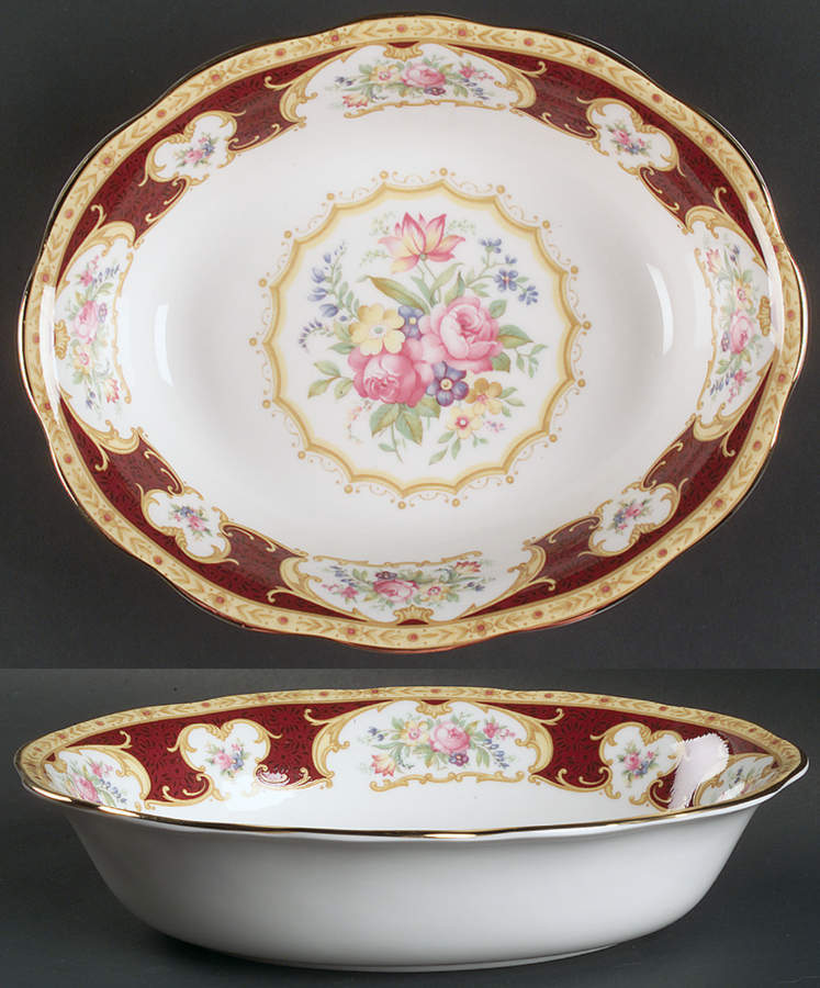 Lady Hamilton 9" Oval Vegetable Bowl by Royal Albert-1