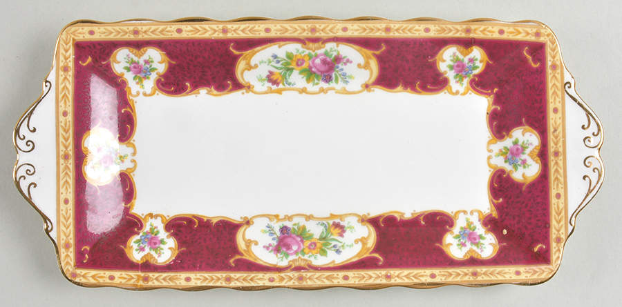 Lady Hamilton Tray for Creamer & Open Sugar by Royal Albert-1