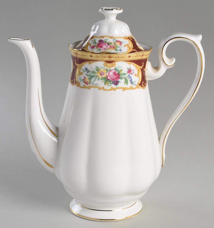 Lady Hamilton Small Coffee Pot & Lid by Royal Albert-1