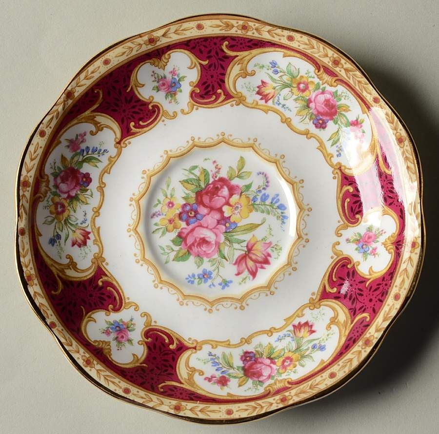 Lady Hamilton Saucer for Footed Demitasse Cup by Royal Albert-1
