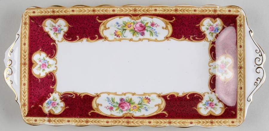 Lady Hamilton Tray for Creamer & Sugar with Lid by Royal Albert-1