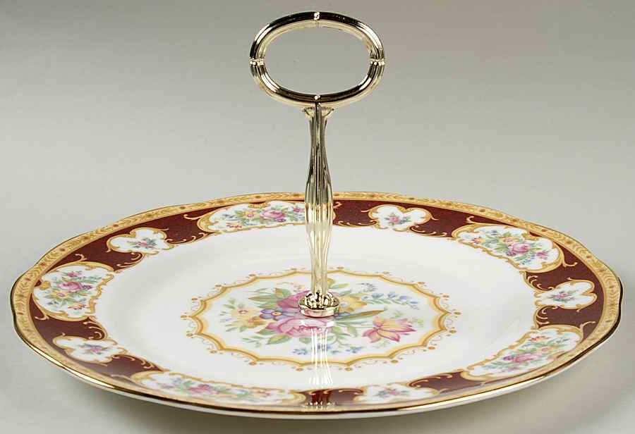 Lady Hamilton Round Serving Plate with Handle (DP) by Royal Albert-1