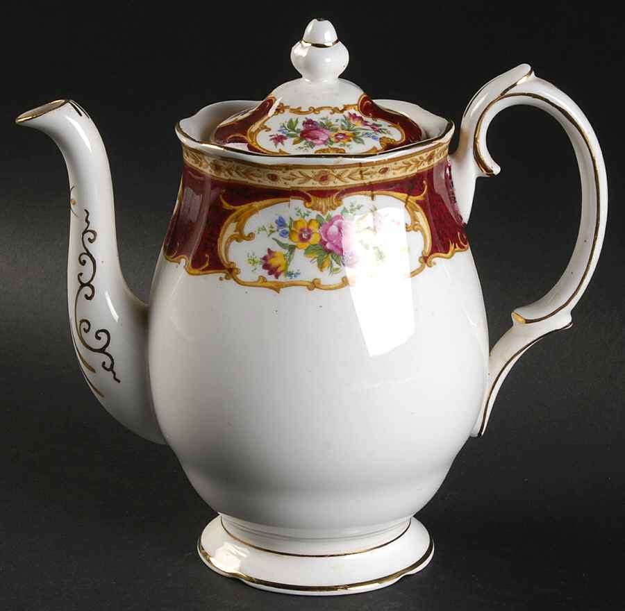 Lady Hamilton Mini Coffee Pot & Lid by Royal Albert-1