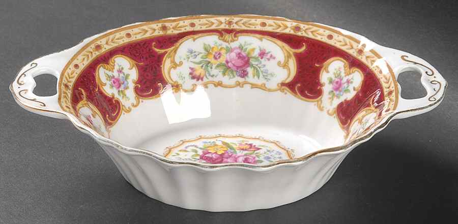 Lady Hamilton 8" Oval Sweet Meat Dish by Royal Albert-1