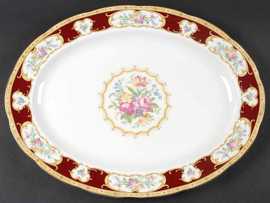 Lady Hamilton 16" Oval Serving Platter by Royal Albert-1