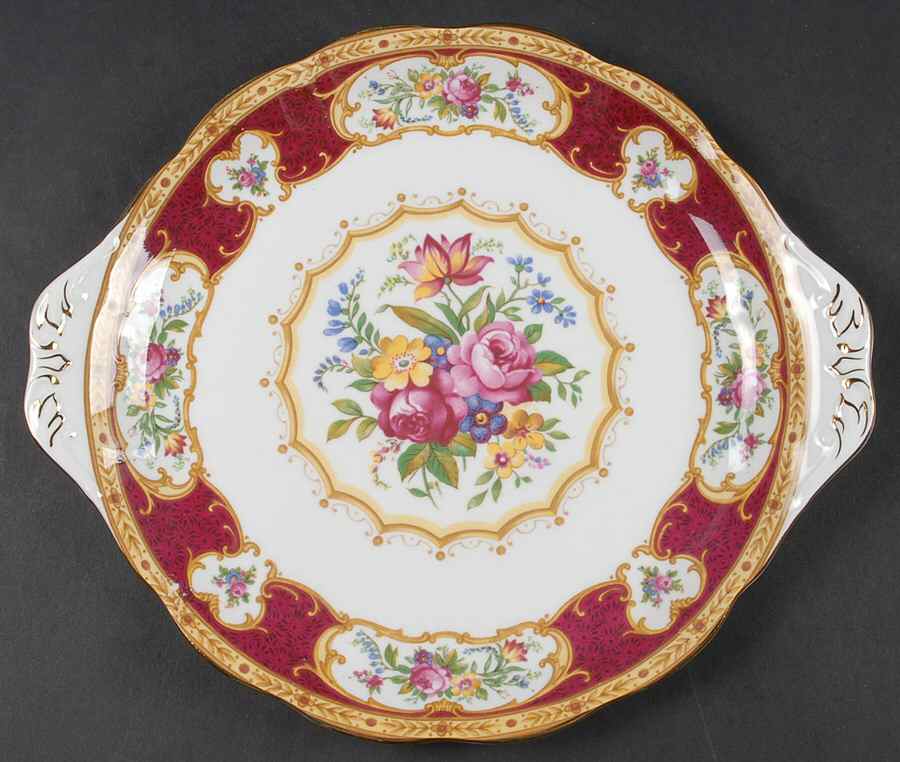 Lady Hamilton Handled Cake Plate by Royal Albert-1