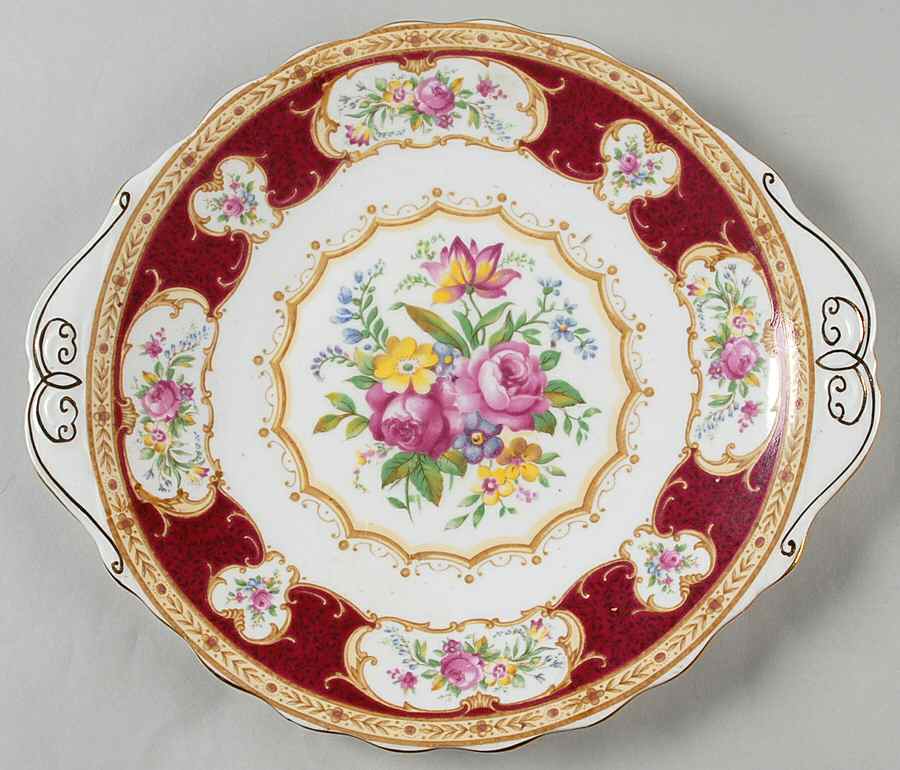 Lady Hamilton Handled Cake Plate by Royal Albert-1