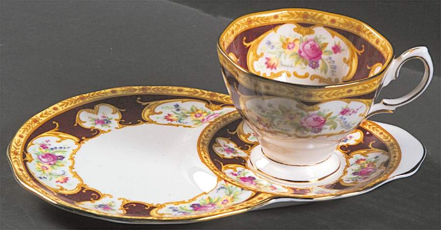 Lady Hamilton Dessert Plate & Cup Set by Royal Albert-1