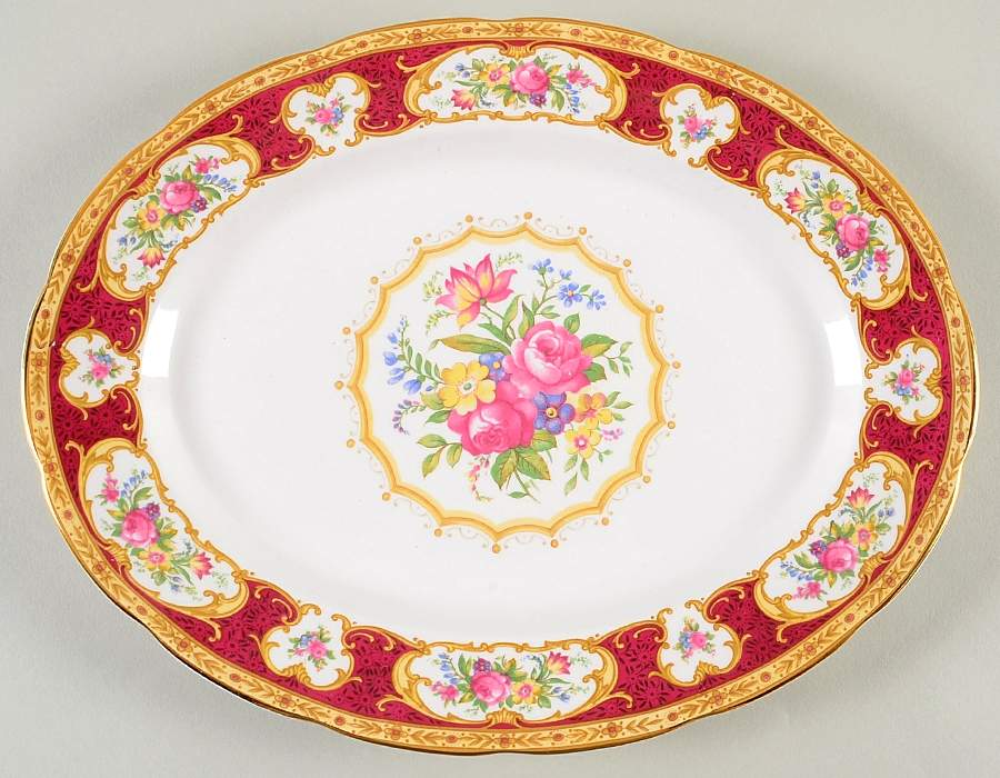 Lady Hamilton 12" Oval Serving Platter by Royal Albert-1