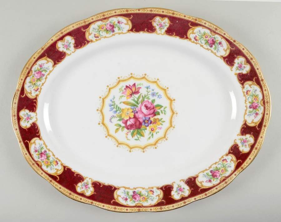 Lady Hamilton 15" Oval Serving Platter by Royal Albert-1