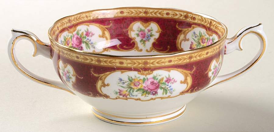 Lady Hamilton Footed Cream Soup Bowl by Royal Albert-1