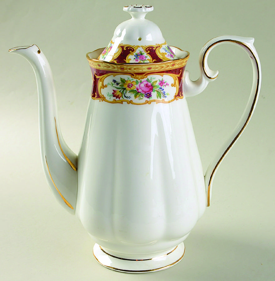 Lady Hamilton Coffee Pot & Lid by Royal Albert-1