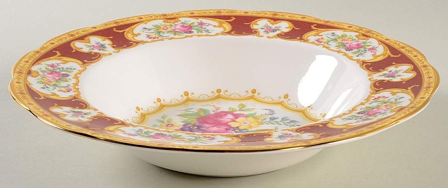 Lady Hamilton Large Rim Soup Bowl by Royal Albert-1