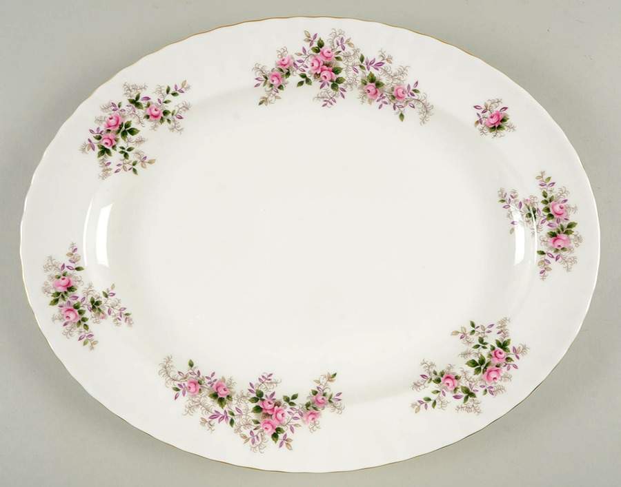 Lavender Rose 13" Oval Serving Platter by Royal Albert-1