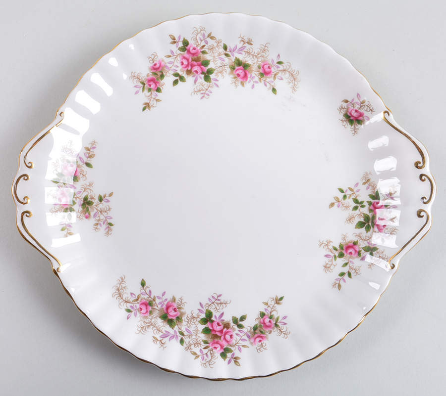 Lavender Rose Handled Cake Plate by Royal Albert-1