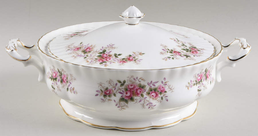 Lavender Rose Round Covered Vegetable by Royal Albert-1