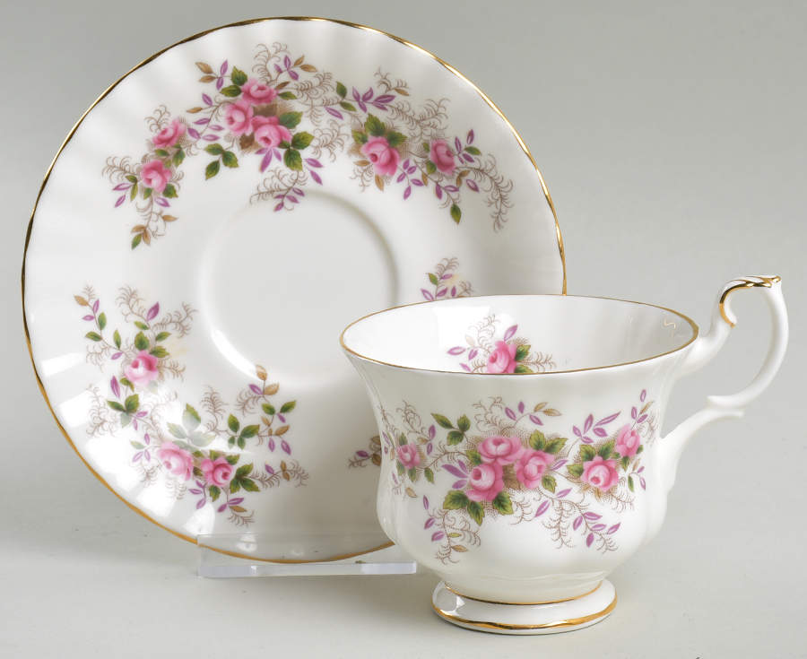 Lavender Rose Footed Cup & Saucer Set by Royal Albert-1