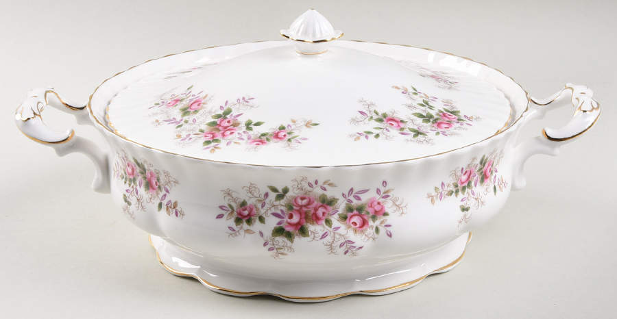Lavender Rose Round Covered Vegetable by Royal Albert-1