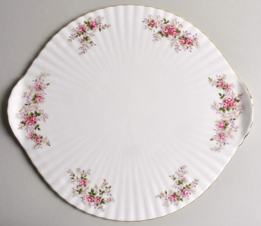 Lavender Rose Handled Cake Plate by Royal Albert-1