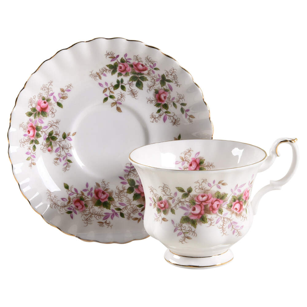 Lavender Rose Footed Cup & Saucer Set by Royal Albert-1