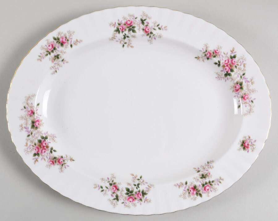 Lavender Rose 13" Oval Serving Platter by Royal Albert-1