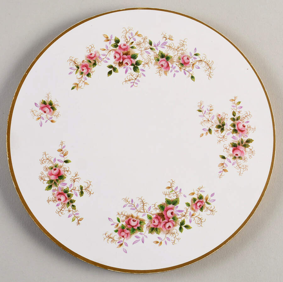 Lavender Rose Round Cork Back Trivet by Royal Albert-1
