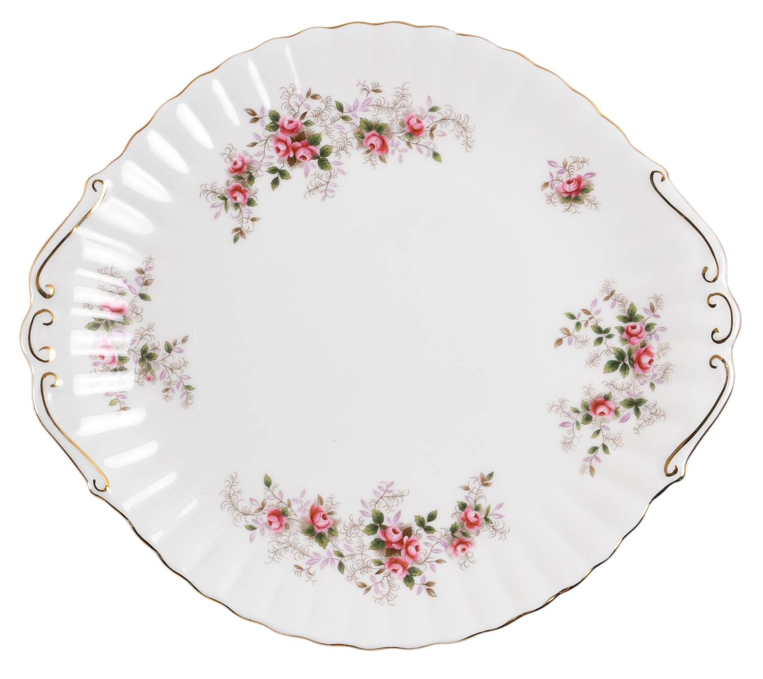 Lavender Rose Handled Cake Plate by Royal Albert-1