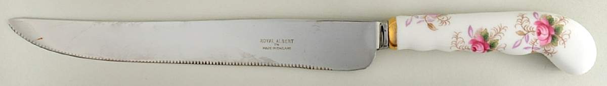 Lavender Rose Cake Knife/Server with Stainless Blade by Royal Albert-1
