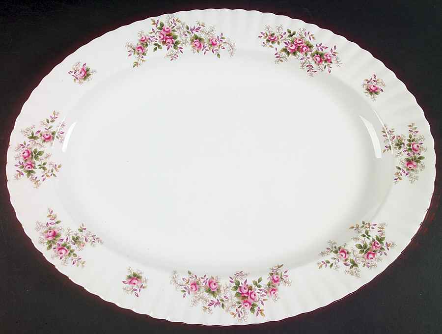 Lavender Rose 16" Oval Serving Platter by Royal Albert-1