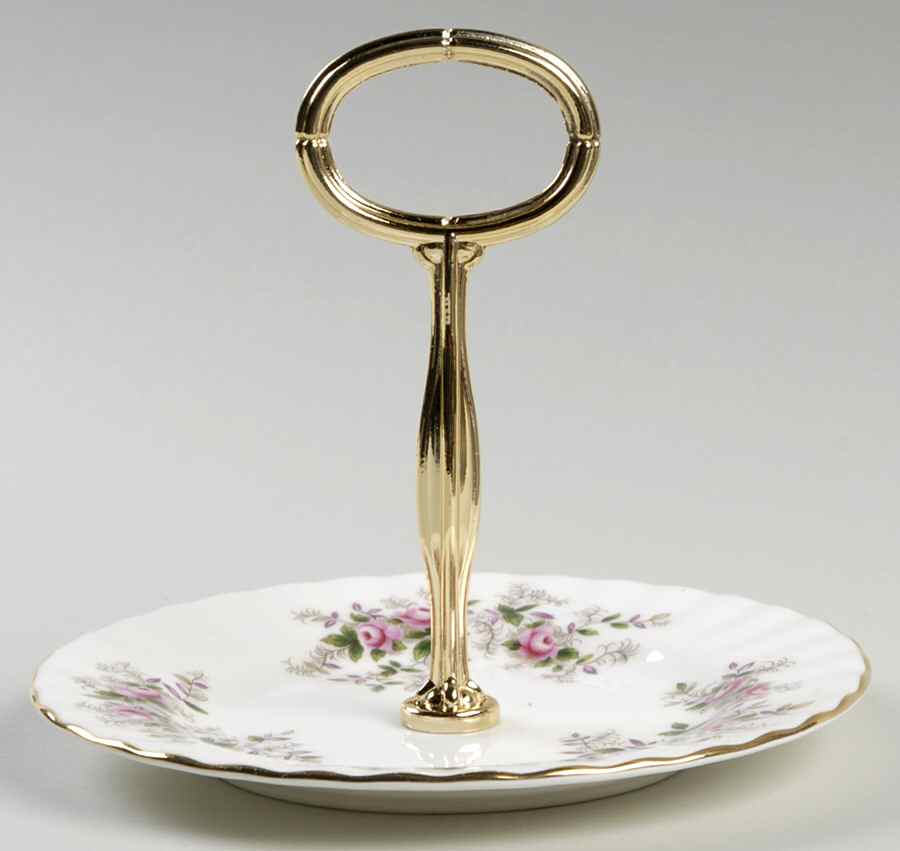 Lavender Rose Round Serving Plate with Handle (BBr) by Royal Albert-1